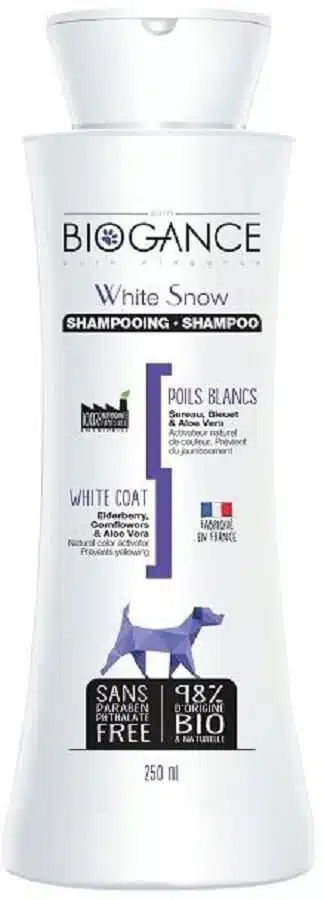 Biogance Shampooing Poils Blancs pour Chien, Chiot et Chat 250 ml