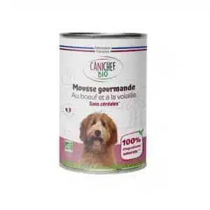 Canichef Bio Mousse Volaille Bœuf sans céréales Chien 400 g