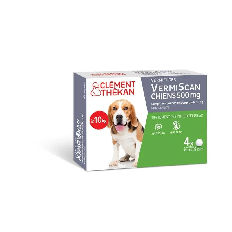 Clément Thékan Vermiscan Chien 500 mg comprimés