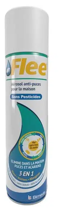 Flee aérosol Anti-Puces et Acariens pour l'habitat 400 ml