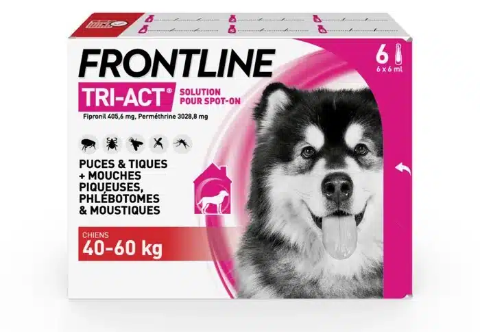 Frontline Tri-Act Spot On Très Grand Chien 40-60 kg - 6 pipettes