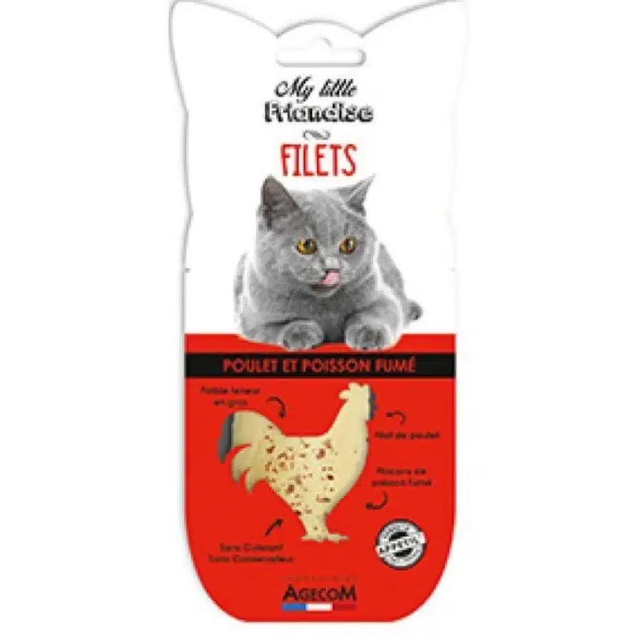 My little Friandise Filet de Poulet et Poisson Fumé pour Chat 30 g