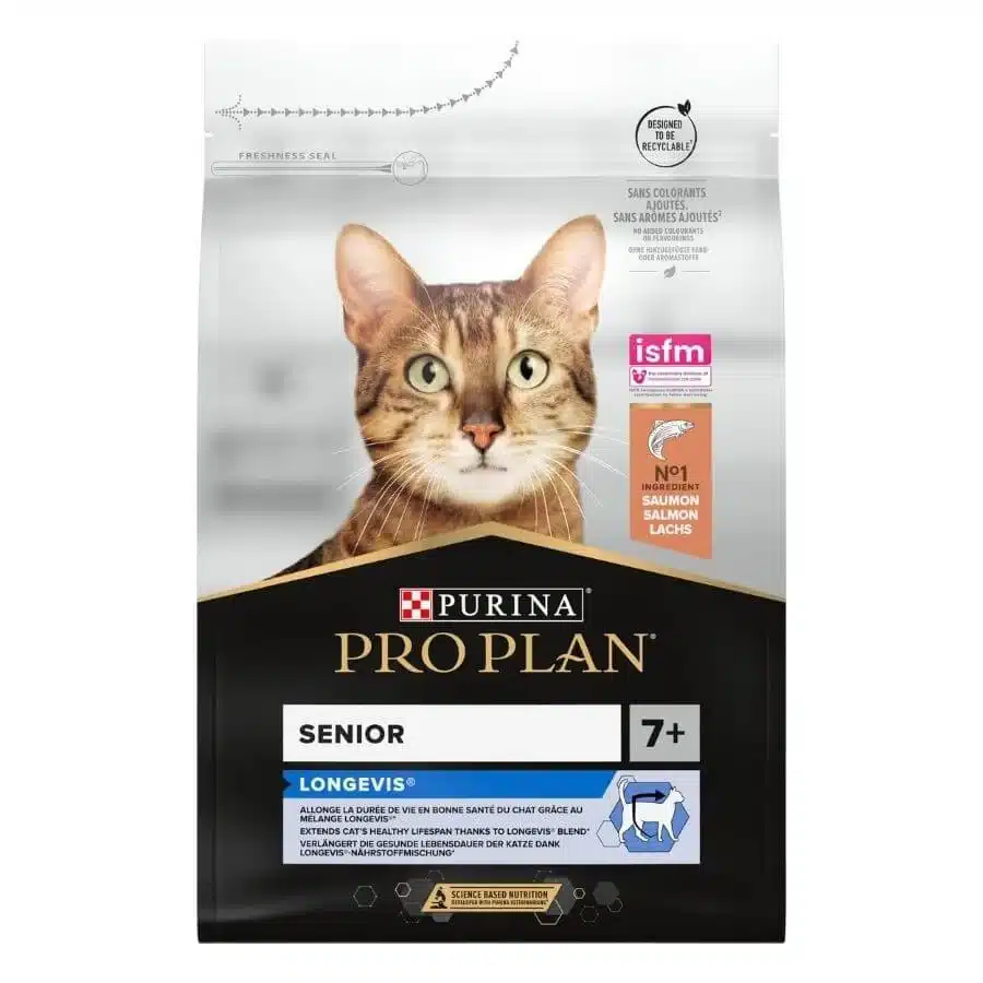 Purina Pro Plan Original Longevis Chat Senior 7+ Saumon 3 kg