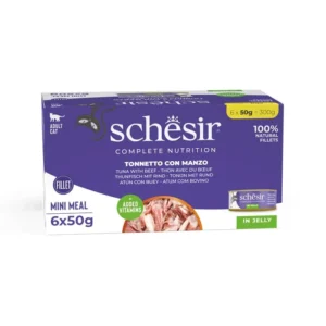 Schesir Thon et Bœuf en gelée Chat 6 x 50 g