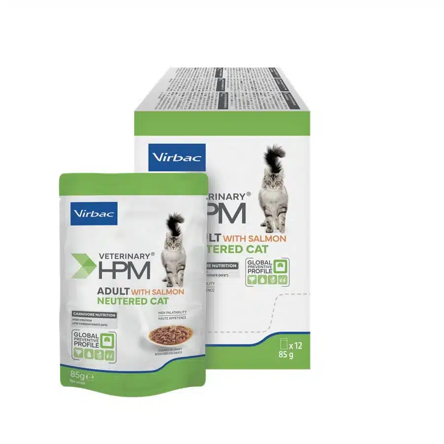 Virbac Veterinary HPM Adult Neutered Saumon Chat 12 x 85 g