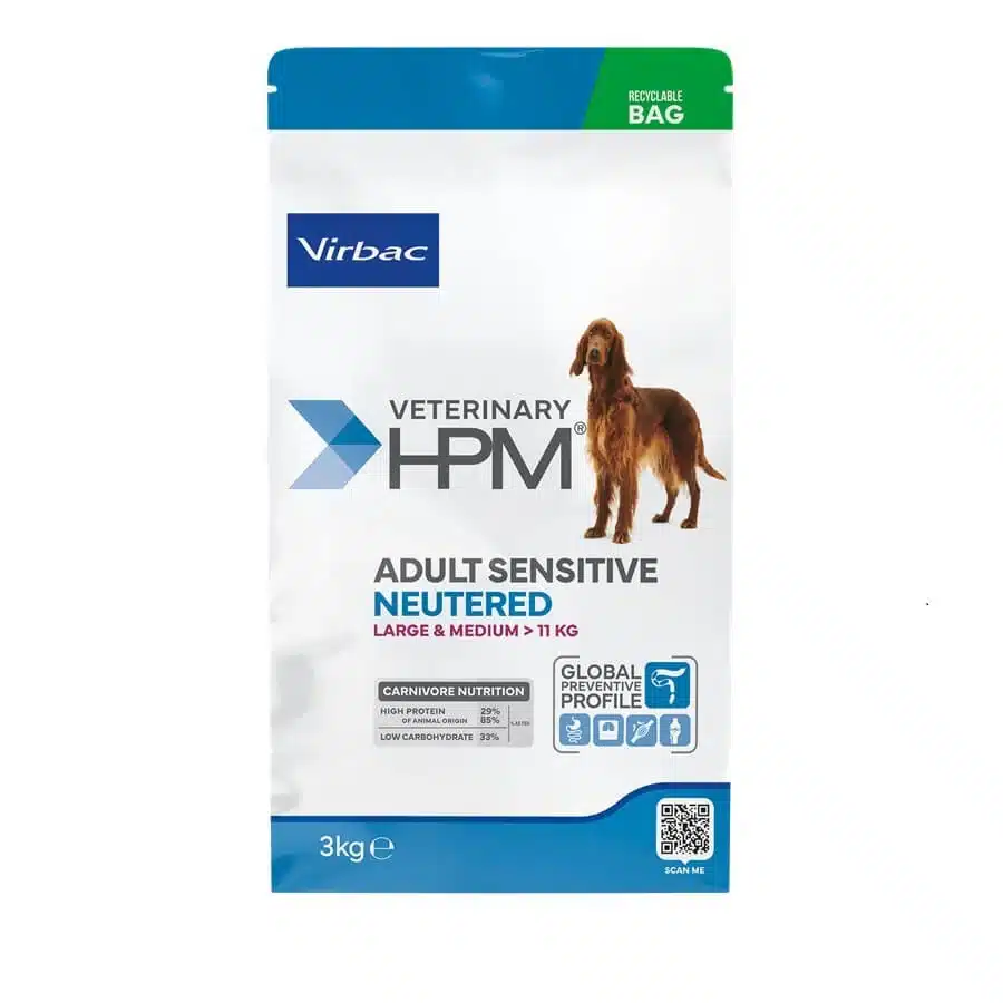 Virbac Veterinary HPM Neutered Sensitive Digest Large & Medium Chien 3 kg