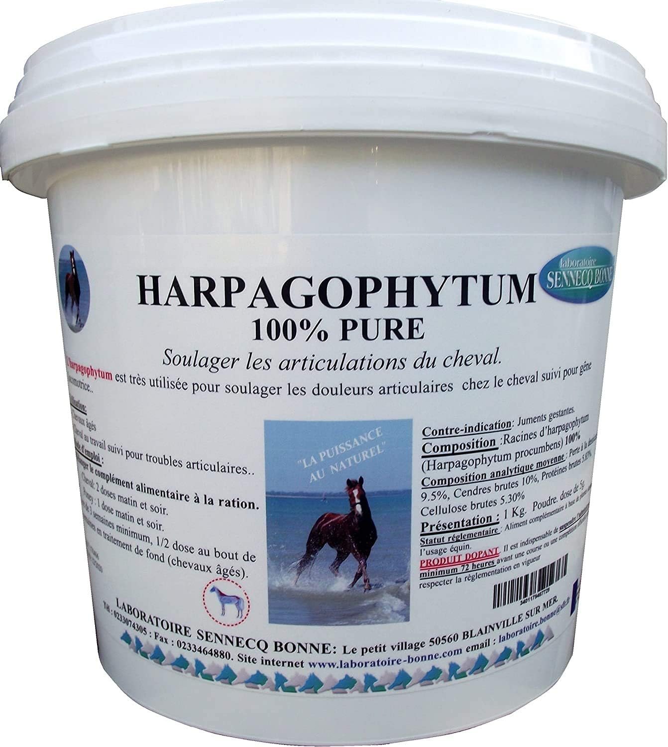 Sennecq Bonne Harpagophytum Équin Poudre Orale 5kg