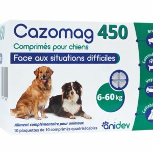 Cazomag 450 Magnésium Chien Boîte de 100 Comprimés
