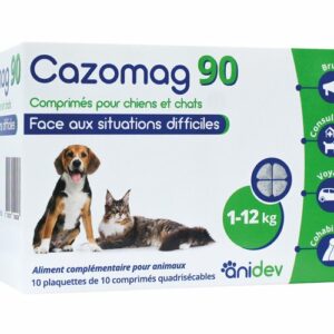 Cazomag 90 Magnésium Chien et Chat Boîte de 100 Comprimés