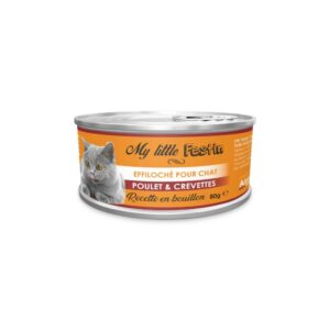 My Little Festin Chat Bouillon Poulet & Crevettes – 10 g