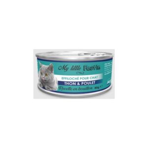 My Little Festin Chat Bouillon Thon & Effiloché Poulet – 10 g