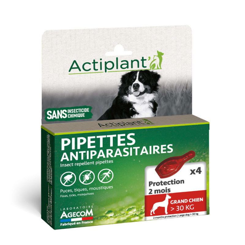 Actiplant Pipettes Antiparasitaires Grand Chien > 30 kg