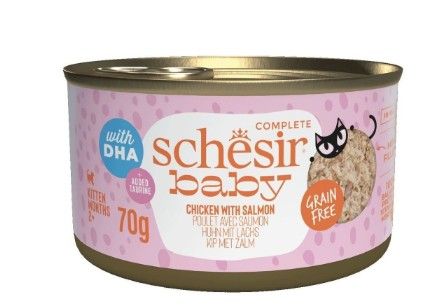 Schesir Poulet et foie Baby 70g – Chat