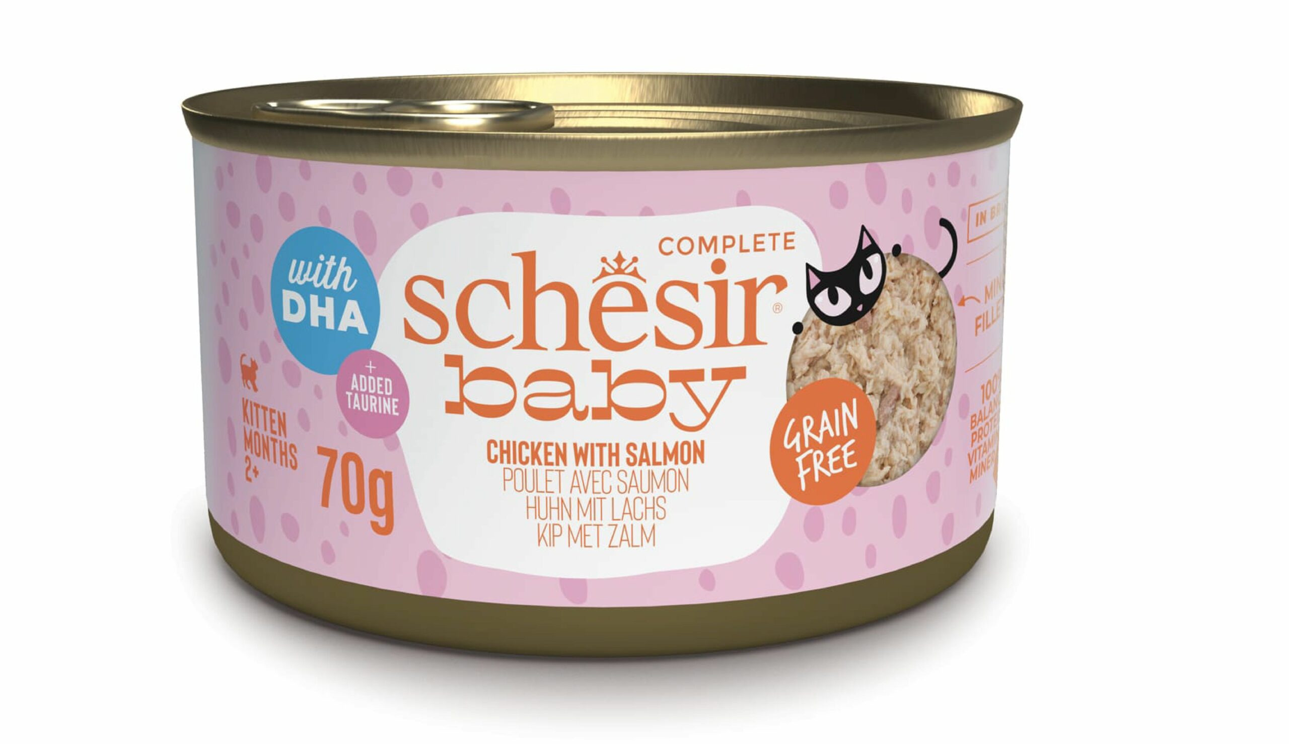 Schesir Poulet et saumon Baby 70g – Chat