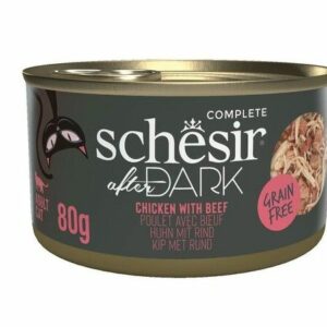 Schesir Poulet et bœuf After Dark 80g – Chat