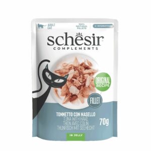 Schesir Thon et merlu en gelée sachet 70g – Chat