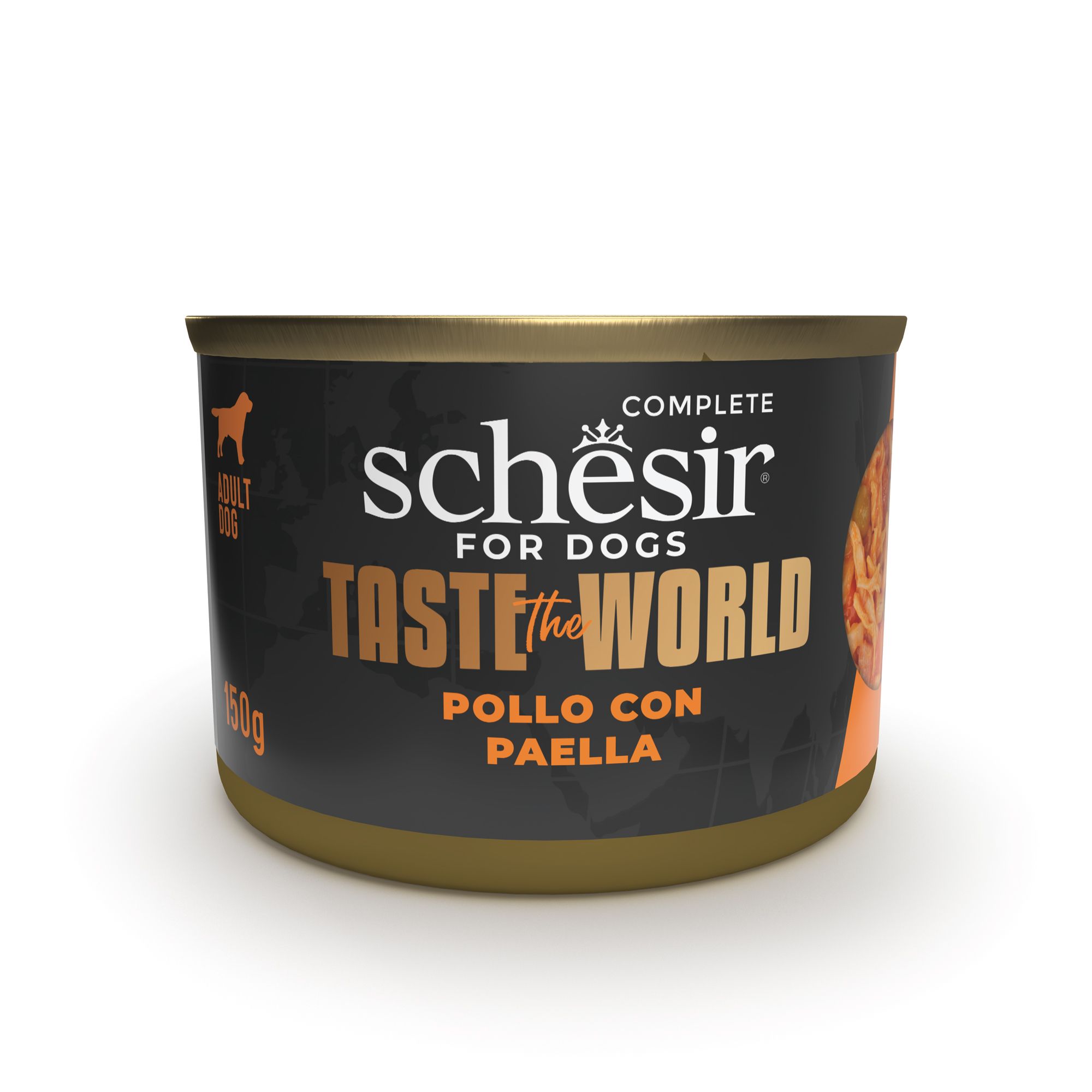Schesir Poulet et poulet paëlla en sauce 150g – Chien