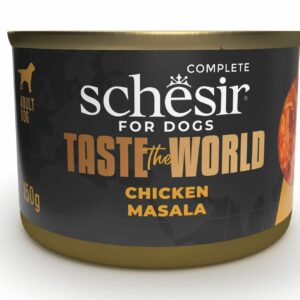 Schesir Poulet et poulet masala en sauce 150g – Chien