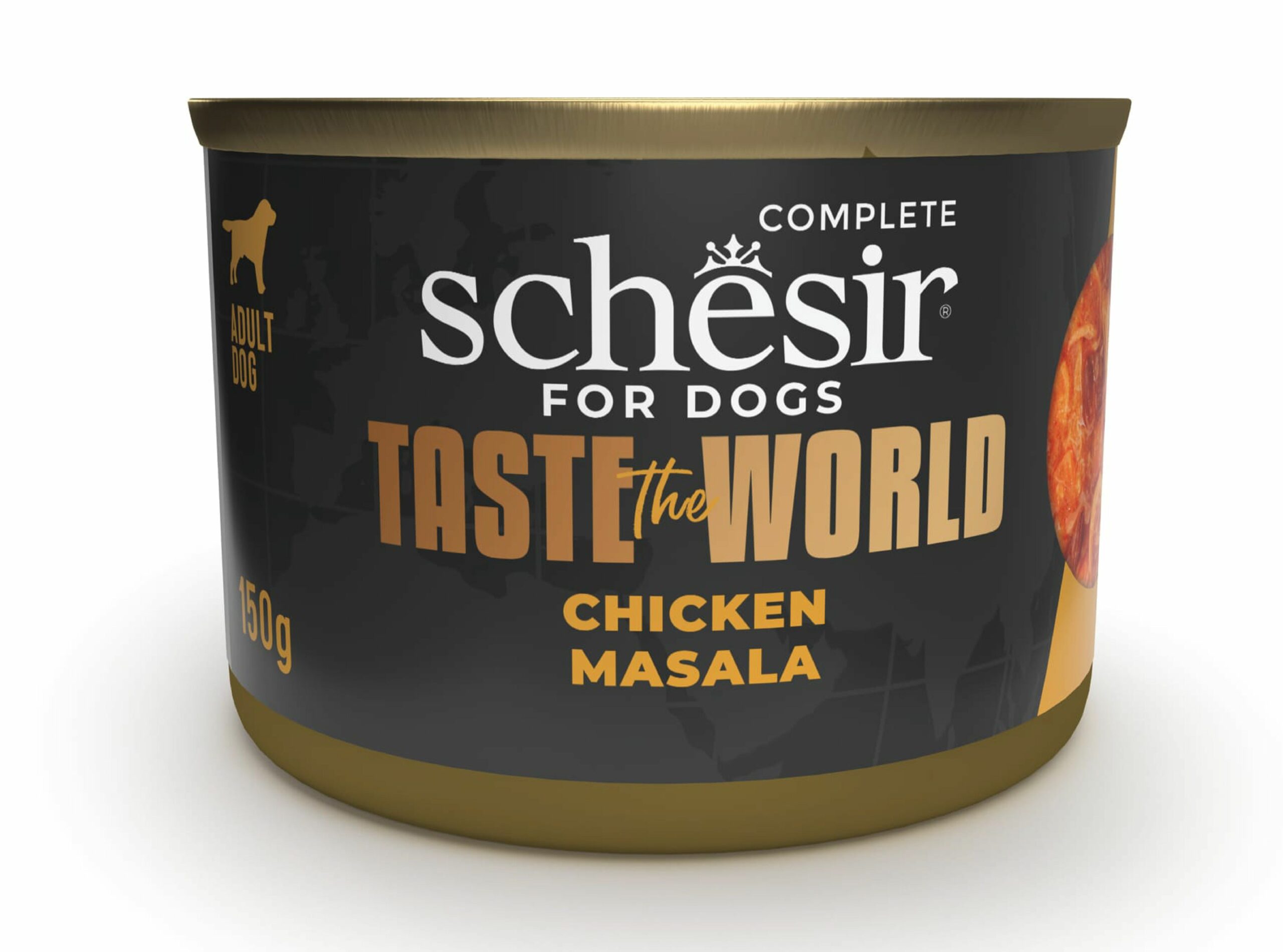Schesir Poulet et poulet masala en sauce 150g – Chien