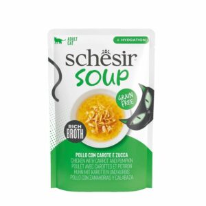 Schesir Poulet et citrouille en soupe 40g – Chat