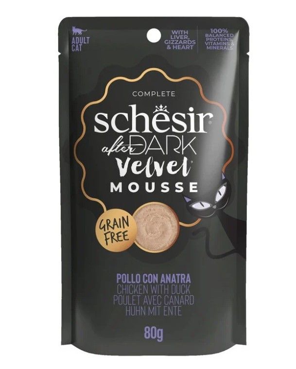 Schesir Poulet et canard After Dark Velvet 80g – Chat