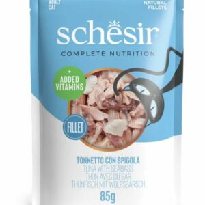 Schesir Thon et bar en gelée sachet 85g – Chat