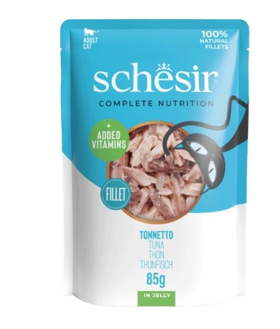 Schesir Thon et polet et jambon en gelée sachet 85g – Chat