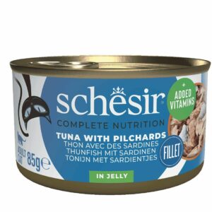 Schesir Thon et pilchard en gelée 85g – Chat