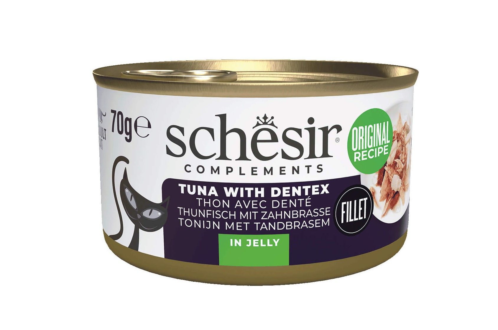 Schesir Thon et dente en gelée 70g – Chat