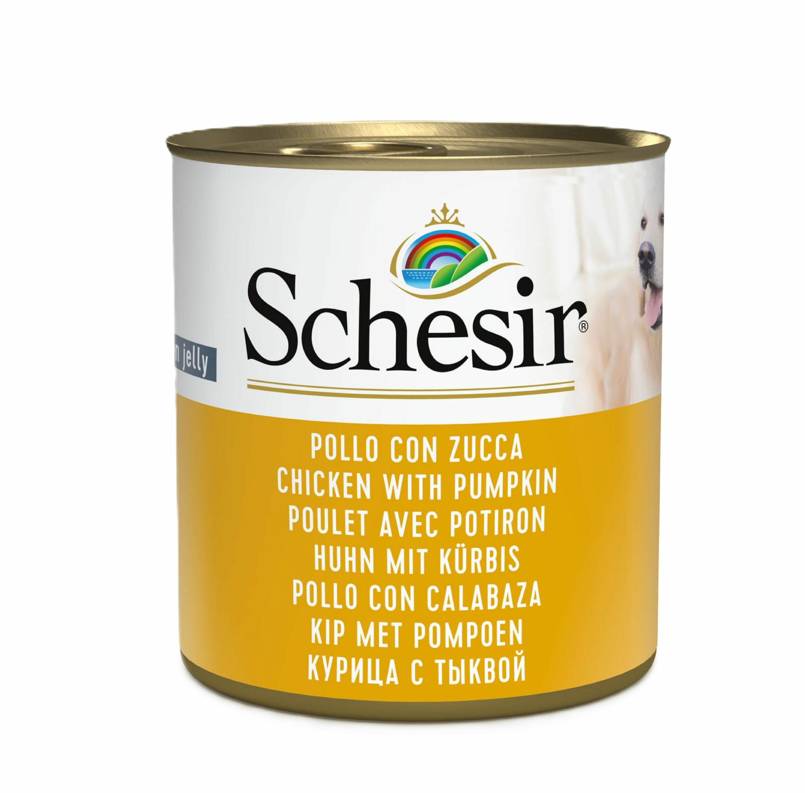 Schesir Poulet et potiron en gelée 285g – Chien