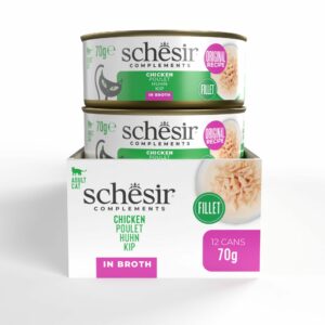 Schesir Poulet en bouillon 70g – Chat