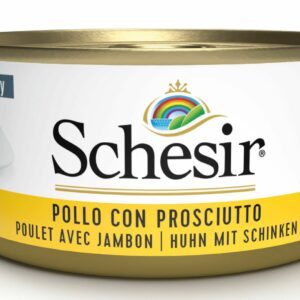 Schesir Poulet et jambon en gelée 150g – Chien