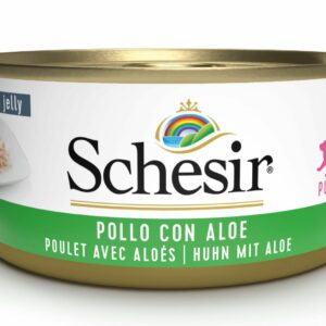 Schesir Poulet et à l'aloés en gelée 150g Chiot – Chien