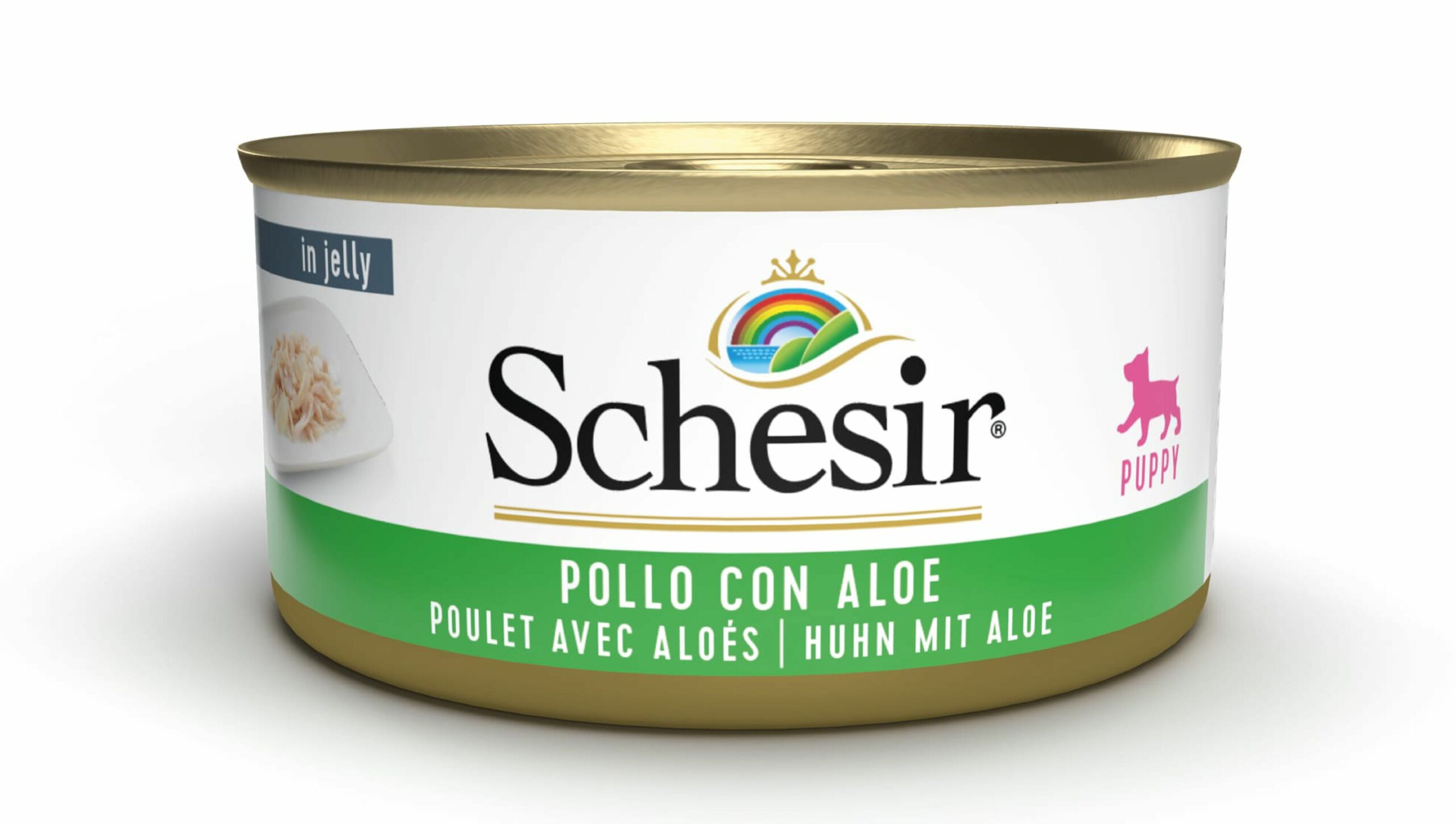 Schesir Poulet et à l'aloés en gelée 150g Chiot – Chien