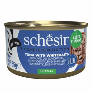 Schesir Thon et blanchailles en gelée 85g – Chat