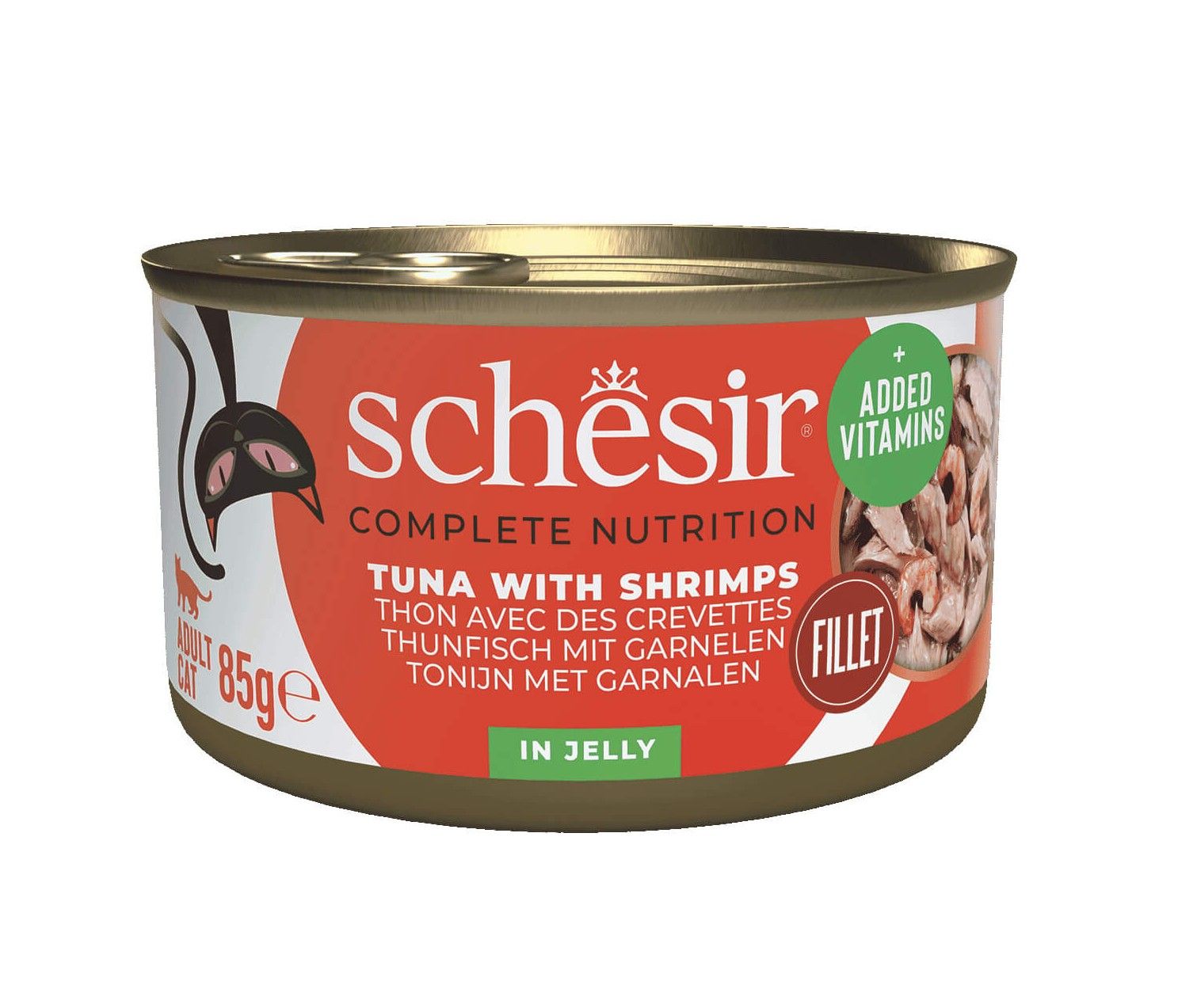 Schesir Thon et crevettes en gelée – Chat