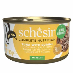 Schesir Thon et surimi en gelée 85g – Chat