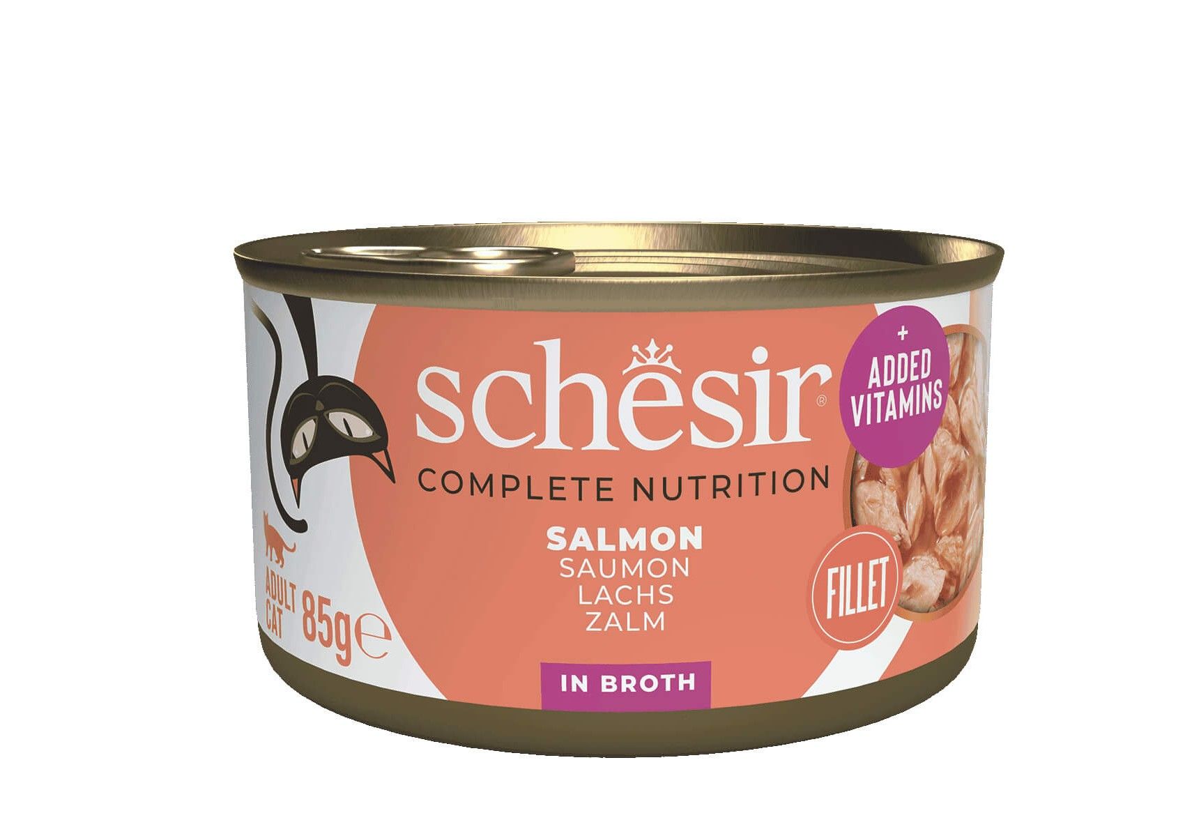 Schesir Saumon au naturel 85g – Chat