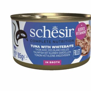 Schesir Thon et blanchailles et riz au naturel 85g – Chat