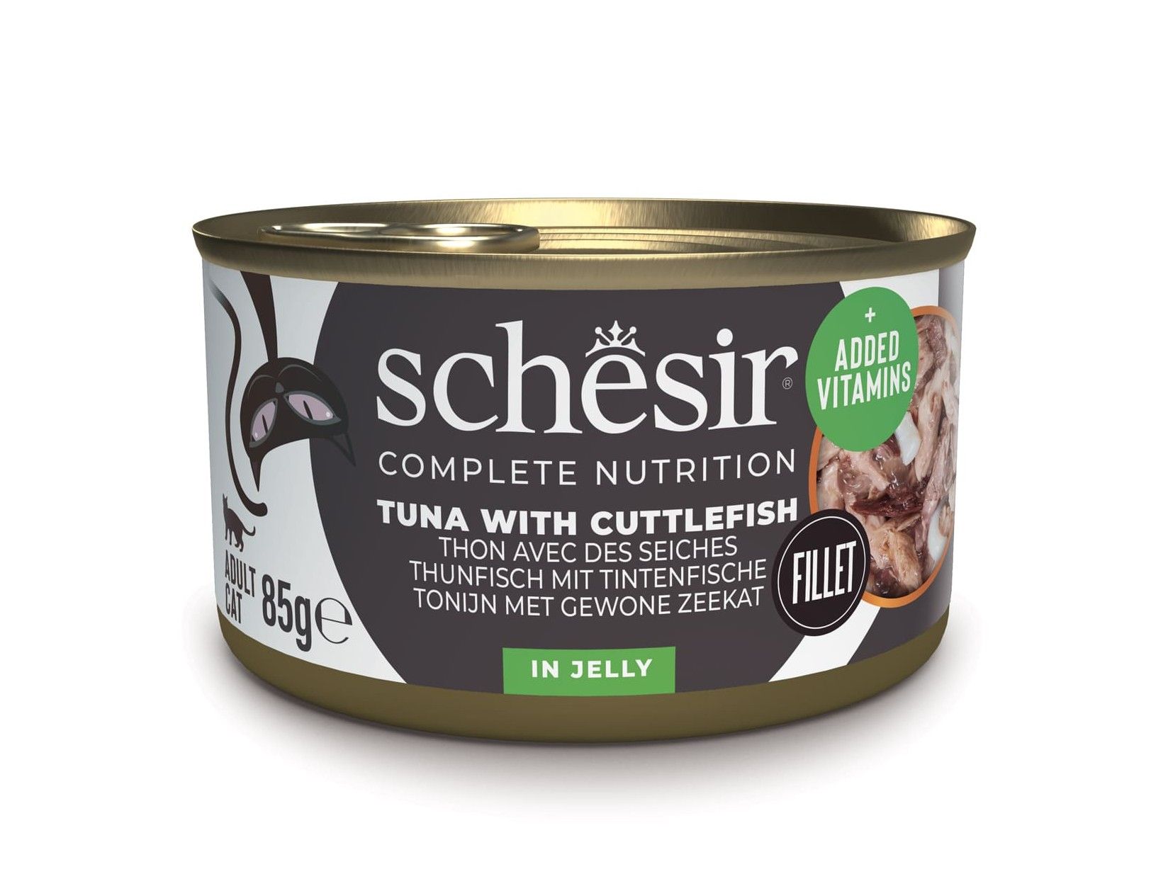 Schesir Thon et seiche en gelée 85g – Chat