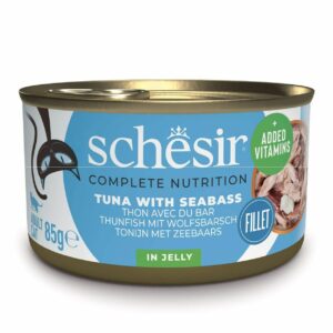 Schesir Thon et bar en gelée 85g – Chat