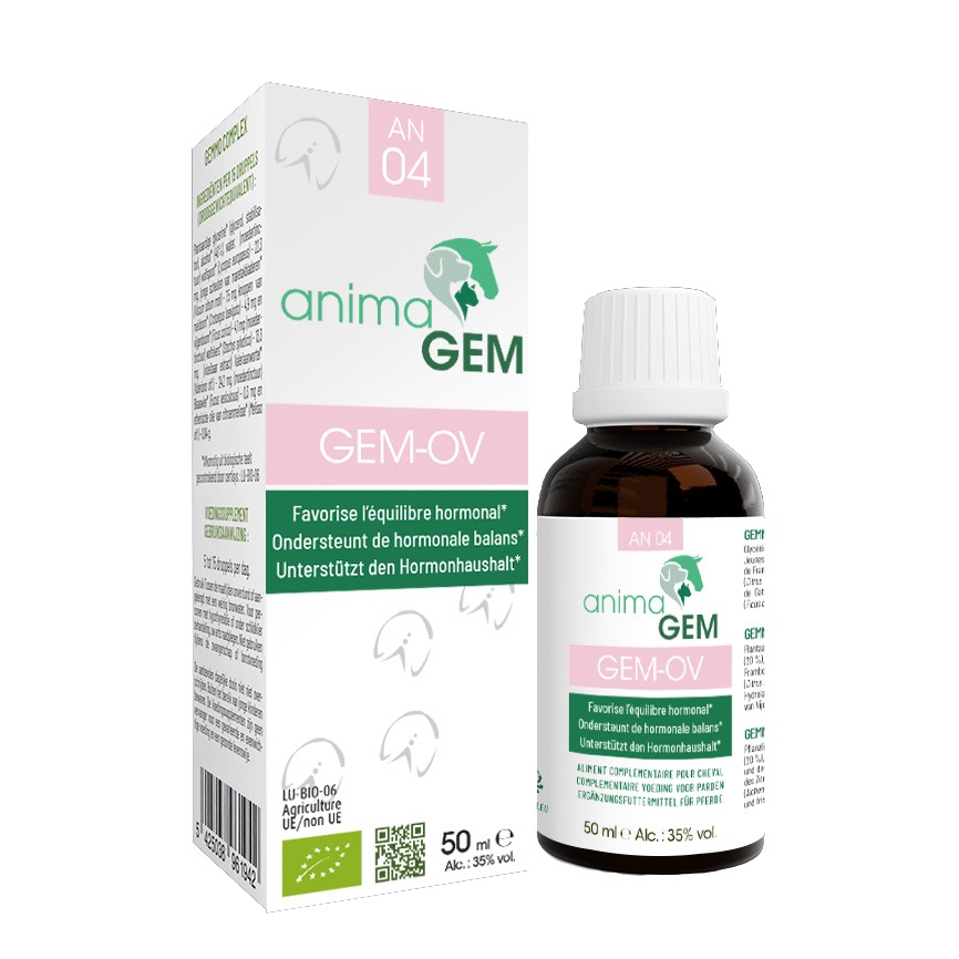 AnimaGem GEM-OV gemmothérapie confort femelles chienne chatte jument flacon 15 ml 50 ml