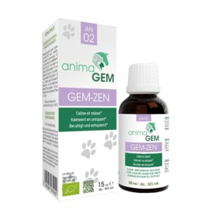 AnimaGem GEM-ZEN gemmothérapie calme équilibre nerveux chien chat cheval flacon 15 ml 50 ml