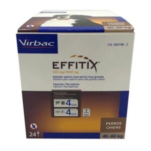 Virbac Effitix Spot-On pipettes tres grand chien 40-60 kg boite de 24