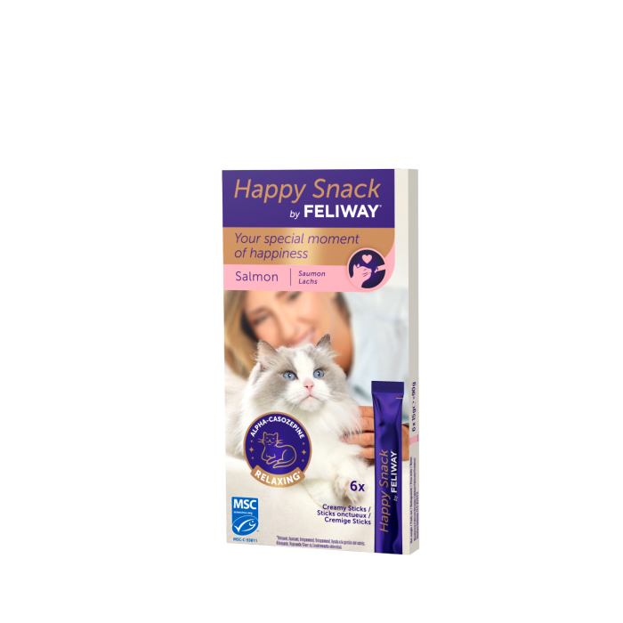 Happy Snack by Feliway Friandises Saumon Chat 6x15g