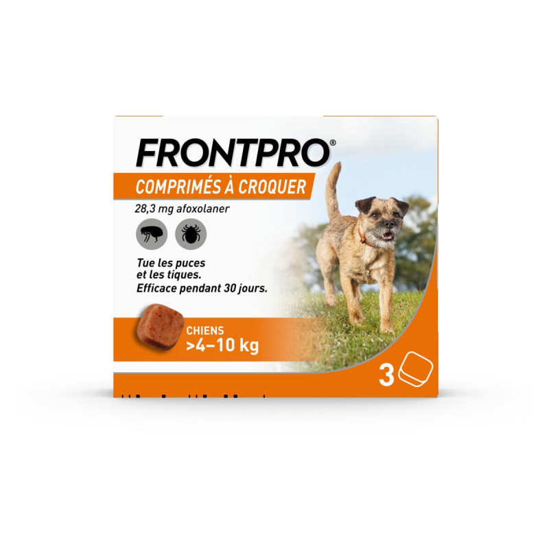 Frontpro M chien 4-10 kg boîte de 3 comprimés à croquer