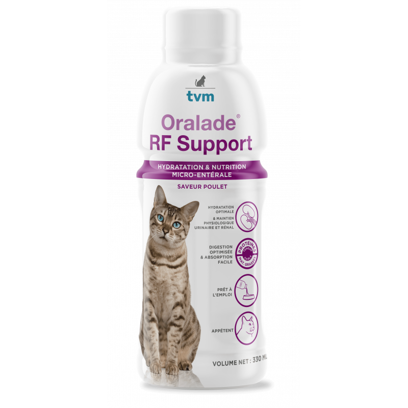 Oralade RF Support chat bouteille 330 mL soutien rénal