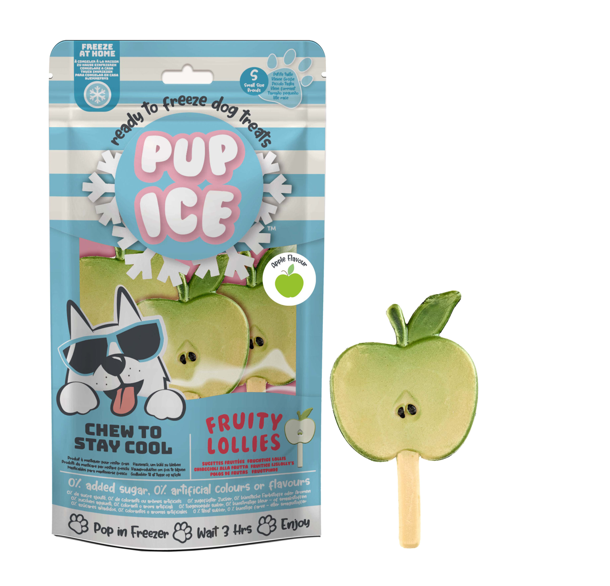 Pup Ice Fruity Lollies pomme 3x90g – Chien