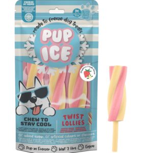 Pup Ice Twist Lollies fraise vanille 3x102g – Chien