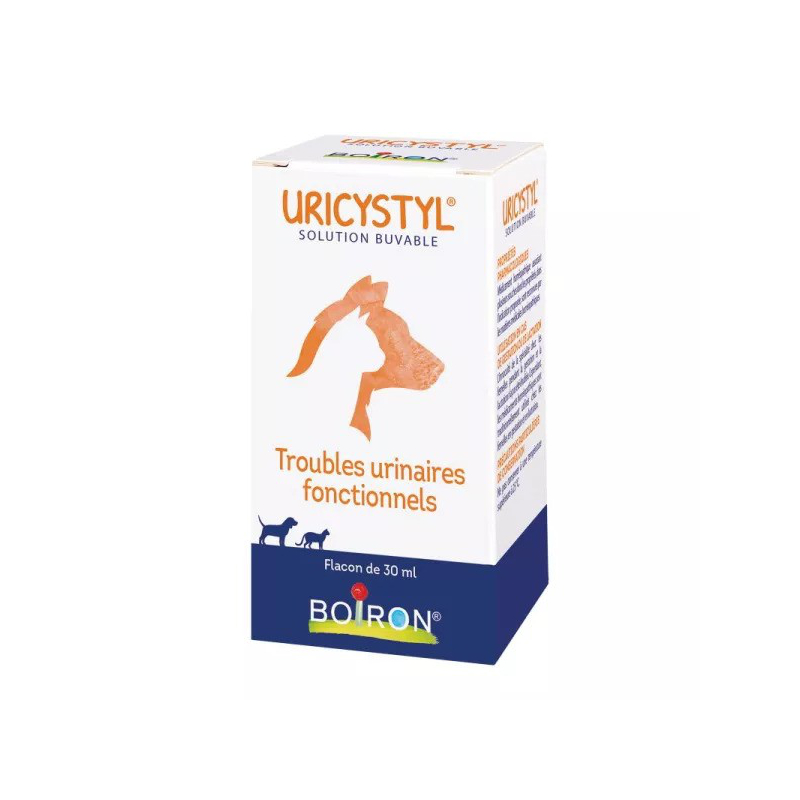 Uricystyl Boiron solution buvable 30 mL chien et chat